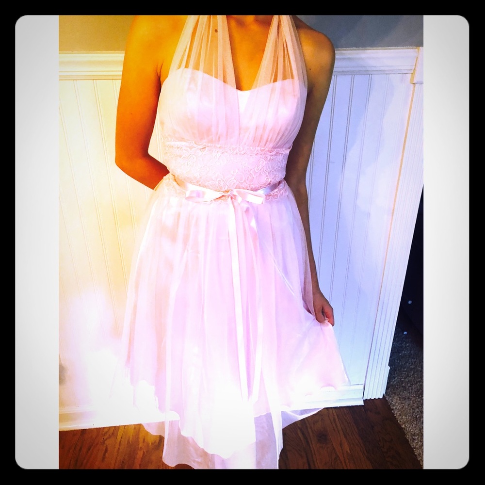 New pink tulle vintage feel formal size small